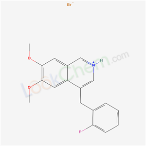 4-[(2-fluorophenyl)methyl]-6,7-dimethoxyisoquinolin-2-ium bromide
