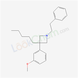 AZETIDINE, 3-(m-METHOXYPHENYL)-3-PENTYL-1-PHENETHYL-