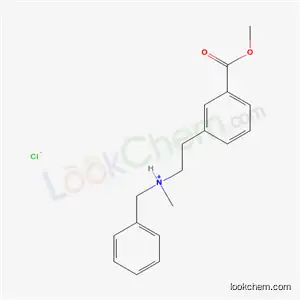 Molecular Structure of 51352-87-5 (Benzoic acid, 3-(2-(methyl(phenylmethyl)amino)ethyl)-, methyl ester, hydrochloride)