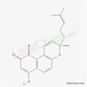 Molecular Structure of 57309-85-0 ((3R)-7-hydroxy-3-methyl-3-(4-methylpent-3-enyl)benzo[f]chromene-9,10-dione)