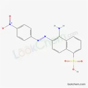 Molecular Structure of 6950-60-3 (5-amino-6-[(E)-(4-nitrophenyl)diazenyl]naphthalene-1-sulfonic acid)