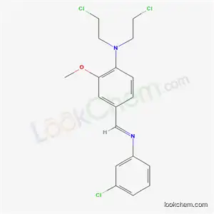 N,N-bis(2-chloroethyl)-4-{(E)-[(3-chlorophenyl)imino]methyl}-2-methoxyaniline