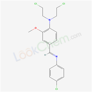 Benzenamine, N, N-bis (2-chloroethyl)-4-[[(4-chlorophenyl)imino]methyl]-2-methoxy-, monohydrochloride (9CI) (MF1) cas  18471-82-4