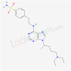 4-[2-[[9-(5-diethylaminopentan-2-yl)purin-6-yl]amino]ethyl]benzenesulfonamide cas  21267-93-6
