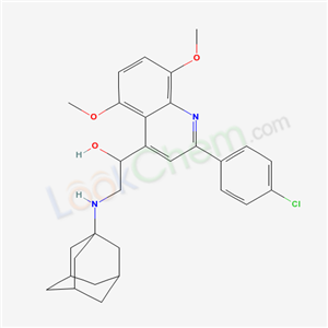 2-(1-adamantylamino)-1-[2-(4-chlorophenyl)-5,8-dimethoxy-quinolin-4-yl]ethanol cas  69790-71-2