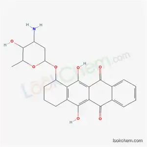 Molecular Structure of 71183-62-5 (5,12-dihydroxy-6,11-dioxo-1,2,3,4,6,11-hexahydrotetracen-1-yl 3-amino-2,3,6-trideoxyhexopyranoside)