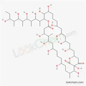 Molecular Structure of 41744-51-8 (3,5,7,9,13,14,19,21,23,27,31,32-dodecahydroxy-20,30-dimethyl-15-(3,5,7,9-tetrahydroxy-4,6,8-trimethylundecan-2-yl)-16,34-dioxabicyclo[30.2.2]hexatriacontane-17,33,36-trione)