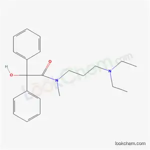 Molecular Structure of 60080-91-3 (N-[3-(diethylamino)propyl]-2-hydroxy-N-methyl-2,2-diphenylacetamide)