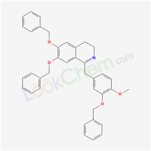 1-[(4-methoxy-3-phenylmethoxy-phenyl)methyl]-6,7-bis(phenylmethoxy)-3,4-dihydroisoquinoline cas  13233-01-7