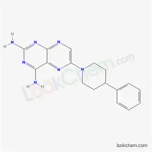 Molecular Structure of 76532-29-1 (6-(4-phenylpiperidin-1-yl)pteridine-2,4-diamine)