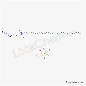 Molecular Structure of 67675-64-3 (2-azidoethyl-hexadecyl-dimethyl-azanium; trifluoromethanesulfonic acid)