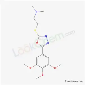 Molecular Structure of 63698-56-6 (N,N-dimethyl-2-{[5-(3,4,5-trimethoxyphenyl)-1,3,4-oxadiazol-2-yl]sulfanyl}ethanamine)