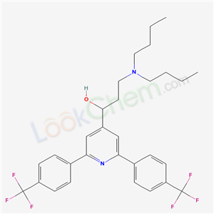 1-[2,6-bis[4-(trifluoromethyl)phenyl]pyridin-4-yl]-3-(dibutylamino)propan-1-ol cas  68690-16-4