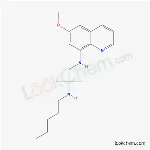 Molecular Structure of 7469-91-2 (N~1~-(6-methoxyquinolin-8-yl)-2-methyl-N~2~-pentylpropane-1,2-diamine)