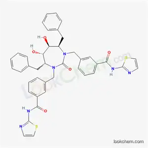 Molecular Structure of 183854-11-7 ([4R-(4.alpha.,5.alpha.,6.beta.,7.beta.)]-3,3-[[Tetrahydro-5,6-dihydroxy-2-oxo-4,7-bis(phenylmethyl)-1H-1,3-diazepine-1,3(2H)-diyl]-bis(methylene)]bis[N-2-thiazolylbenzamide])