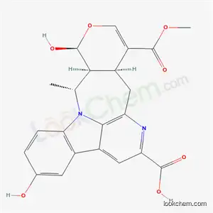 Molecular Structure of 20072-28-0 ((8R)-8aα,9,12aα,13-Tetrahydro-5,9β-dihydroxy-8α-methyl-8H-10-oxa-1,7b-diazabenzo[5,6]cyclohepta[1,2,3-jk]fluorene-2,12-dicarboxylic acid 12-methyl ester)