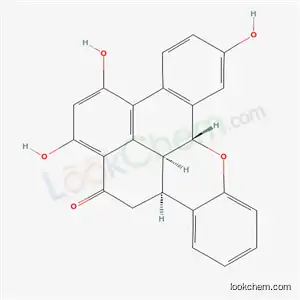 Molecular Structure of 121353-47-7 ((7bR,12bS,14cS)-1,3,6-trihydroxy-7b,12b,13,14c-tetrahydro-14H-benzo[c]naphtho[2,1,8-mna]xanthen-14-one)