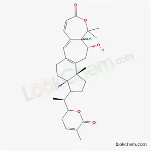 Molecular Structure of 218915-15-2 (Indeno[5,4:4,5]cyclohept[1,2-c]oxepin-9(1H)-one, 3-[(1S)-1-[(2S)-3,6-dihydro-5-methyl-6-oxo-2H-pyran-2-yl]ethyl]-2,3,3a,4,5,11,11a,12,13,13b-decahydro-12-hydroxy-3a,11,11,13b-tetramethyl-, (3R,3aR,11aS,12R,13bR)-)