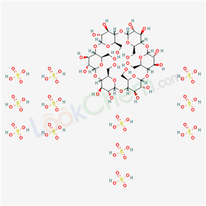Molecular Structure of 120825-95-8 (alpha-Cyclohexadextrin dodecasulfate)