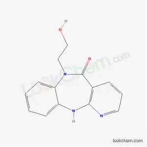 Molecular Structure of 133626-58-1 (5H-Pyrido[2,3-b][1,5]benzodiazepin-5-one, 1,6-dihydro-6-(2-hydroxyethyl)-)