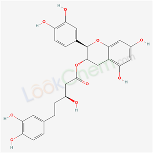 (-)-β,3,4-Trihydroxybenzenepentanoic acid 2-(3,4-dihydroxyphenyl)-3,4-dihydro-5,7-dihydroxy-2H-1-benzopyran-3-yl ester(98570-83-3)