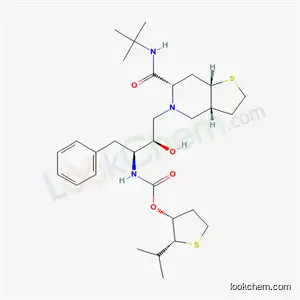 Molecular Structure of 174173-73-0 ((2R,3R)-2-(propan-2-yl)tetrahydrothiophen-3-yl {(2S,3R)-4-[(3aR,6S,7aS)-6-(tert-butylcarbamoyl)hexahydrothieno[3,2-c]pyridin-5(4H)-yl]-3-hydroxy-1-phenylbutan-2-yl}carbamate)