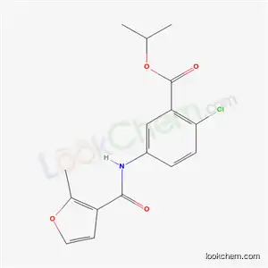 Molecular Structure of 135812-68-9 (propan-2-yl 2-chloro-5-{[(2-methylfuran-3-yl)carbonyl]amino}benzoate)