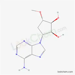 Molecular Structure of 194606-92-3 ((1S,2S,3R,5S)-3-(6-aminopurin-9-yl)-5-methoxy-cyclopentane-1,2-diol)
