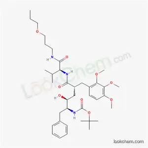 Molecular Structure of 178047-88-6 (tert-butyl N-[(1S,2S,4R)-1-benzyl-2-hydroxy-5-[[(1S)-2-methyl-1-(3-propoxypropylcarbamoyl)propyl]amino]-5-oxo-4-[(2,3,4-trimethoxyphenyl)methyl]pentyl]carbamate)