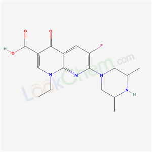 1,8-NAPHTHYRIDINE-3-CARBOXYLICACID,7-(3,5-DIMETHYL-1-PIPERAZINYL)-1-ETHYL-6-FLUORO-1,4-DIHYDRO-4-OXO-CAS