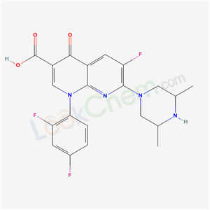 1,8-NAPHTHYRIDINE-3-CARBOXYLICACID,1-(2,4-DIFLUOROPHENYL)-7-(3,5-DIMETHYL-1-PIPERAZINYL)-6-FLUORO-1,4-DIHYDRO-4-OXO-CAS