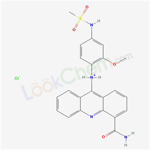 (4-carbamoylacridin-9-yl)-[4-(methanesulfonamido)-2-methoxyphenyl]azanium chloride
