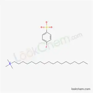 Molecular Structure of 64049-56-5 (N,N,N-trimethyloctadecan-1-aminium 4-fluorobenzenesulfonate)