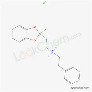 Molecular Structure of 65210-29-9 (2-(2-methyl-1,3-benzodioxol-2-yl)-N-(2-phenylethyl)ethanaminium chloride)