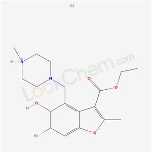 ethyl6-bromo-5-hydroxy-2-methyl-4-[(4-methylpiperazin-4-ium-1-yl)methyl]-1-benzofuran-3-carboxylate chloride