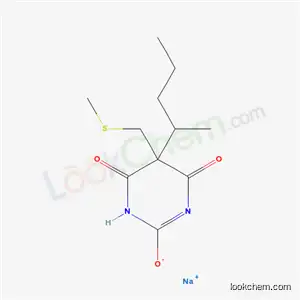 Molecular Structure of 66842-98-6 (5-(1-Methylbutyl)-5-(methylthiomethyl)-2-sodiooxy-4,6(1H,5H)-pyrimidinedione)