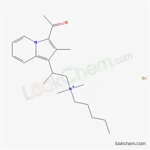 Molecular Structure of 66902-66-7 (N-[2-(3-acetyl-2-methylindolizin-1-yl)propyl]-N,N-dimethylpentan-1-aminium bromide)