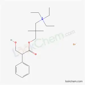 Molecular Structure of 66941-43-3 (N,N,N-triethyl-3-[(3-hydroxy-2-phenylpropanoyl)oxy]-2,2-dimethylpropan-1-aminium bromide)