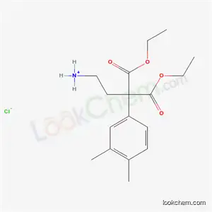 Molecular Structure of 67465-35-4 (3-(3,4-dimethylphenyl)-4-ethoxy-3-(ethoxycarbonyl)-4-oxobutan-1-aminium chloride)