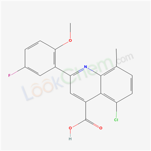 5-chloro-2-(5-fluoro-2-methoxyphenyl)-8-methylquinoline-4-carboxylic acid