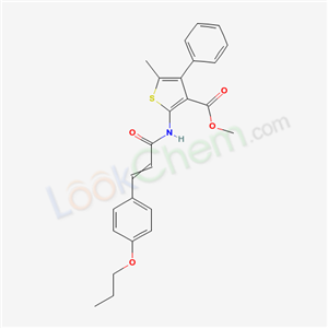 methyl 5-methyl-4-phenyl-2-[3-(4-propoxyphenyl)prop-2-enoylamino]thiophene-3-carboxylate