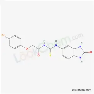 Molecular Structure of 6518-56-5 (2-(4-bromophenoxy)-N-[(2-oxo-2,3-dihydro-1H-benzimidazol-5-yl)carbamothioyl]acetamide)