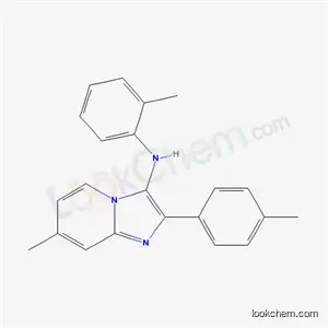 Molecular Structure of 6738-32-5 (7-methyl-N-(2-methylphenyl)-2-(4-methylphenyl)imidazo[1,2-a]pyridin-3-amine)