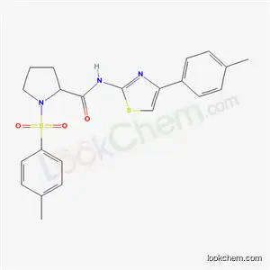 Molecular Structure of 6544-25-8 (1-[(4-methylphenyl)sulfonyl]-N-[4-(4-methylphenyl)-1,3-thiazol-2-yl]prolinamide)