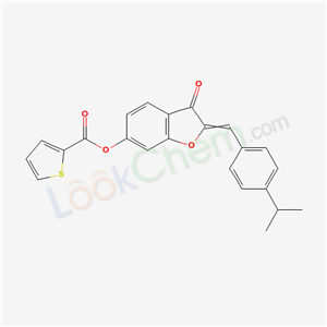 [3-oxo-2-[(4-propan-2-ylphenyl)methylidene]benzofuran-6-yl] thiophene-2-carboxylate
