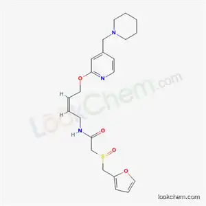 Molecular Structure of 143375-16-0 (2-(2-furylmethylsulfinyl)-N-[(Z)-4-[4-(1-piperidylmethyl)pyridin-2-yl]oxybut-2-enyl]acetamide)