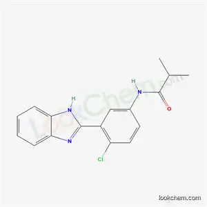 Molecular Structure of 6009-32-1 (N-[3-(1H-benzimidazol-2-yl)-4-chlorophenyl]-2-methylpropanamide)
