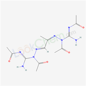 N-[[(1E)-1-[acetyl-(N-acetylcarbamimidoyl)hydrazinylidene]propan-2-ylidene]amino]-N-(N-acetylcarbamimidoyl)acetamide cas  868-35-9
