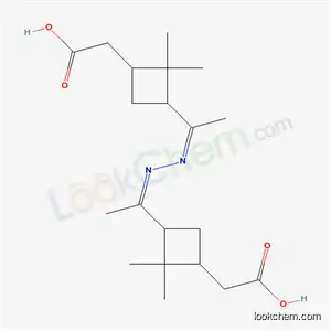 Molecular Structure of 5422-97-9 (3,3'-[1,1'-(Hydrazine-1,2-diylidene)diethyl]bis[2,2-dimethylcyclobutane-1-acetic acid])