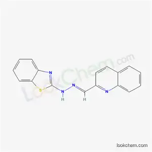 Molecular Structure of 3806-87-9 (2-{(E)-[2-(1,3-benzothiazol-2-yl)hydrazinylidene]methyl}quinoline)